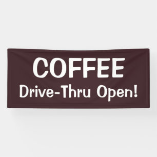COFFEE Drive-Thruオープン！バナー 横断幕