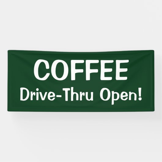COFFEE Drive-Thruオープン！バナー 横断幕 (横)