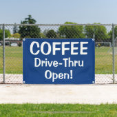 COFFEE Drive-Thru Open! Banner 横断幕 (インサイチュ)