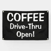 COFFEE Drive-Thru Open! Banner 横断幕 (横)