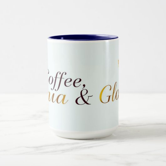 Coffee Dua & Glow Modern Muslimah マグカップ (中央)