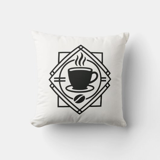 Coffee Emblem Pillow クッション (正面)