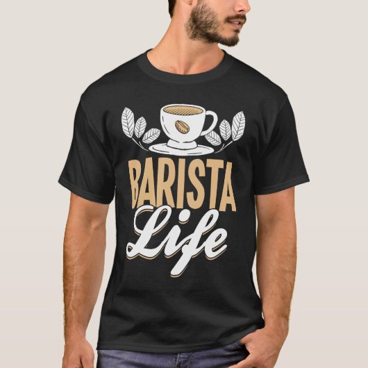 Coffee Espresso Barista Cappuccino Latte 1 Tシャツ (正面)