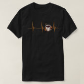 Coffee Espresso Heartbeat EKG Pulse Universe Coffe Tシャツ (デザイン正面)