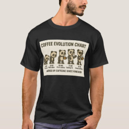 Coffee Evolution Chart | Funny Panda Morning Tシャツ