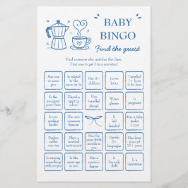 Coffee Find the Guest Baby Bingo Game