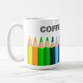 COFFEE First、アーティストの色鉛筆 コーヒーマグカップ (左)