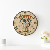 Coffee First ラージ壁時計 (ホーム)