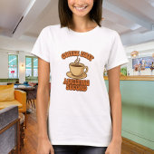 Coffee first adulting second quote humor tシャツ