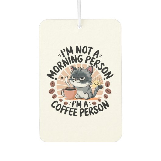 Coffee-First Attitmentおもしろい猫デザイン カーエアーフレッシュナー (正面)