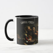 Coffee First! Caravaggio Mug - Custom Name マグカップ (左)