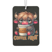 Coffee First Coffee Lover Gifts  カーエアーフレッシュナー (裏面)