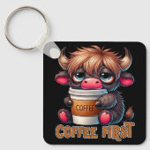 Coffee First Coffee Lover Gifts  キーホルダー (正面)