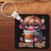 Coffee First Coffee Lover Gifts  キーホルダー (正面)