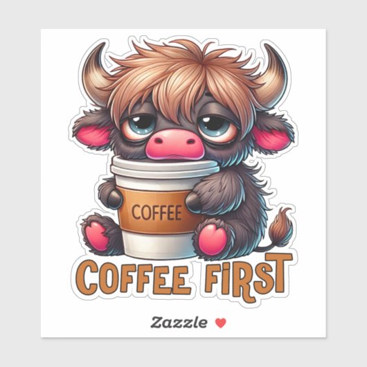 Coffee First Coffee Lover Gifts  シール (シート)