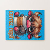 Coffee First Coffee Lover Gifts  ジグソーパズル (横)