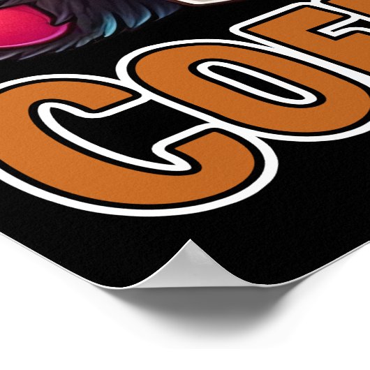 Coffee First Coffee Lover Gifts  ポスター (角)