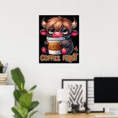 Coffee First Coffee Lover Gifts  ポスター (ホームオフィス)