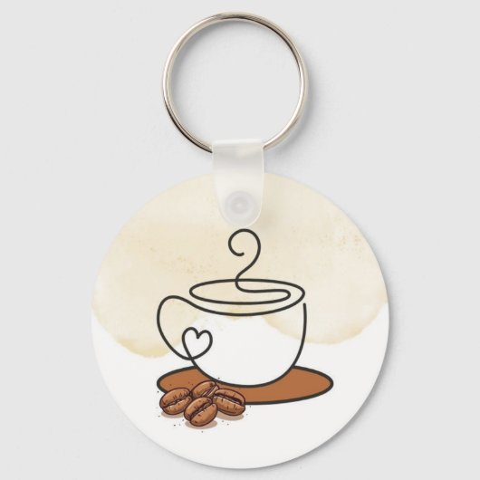 Coffee First Decisions Later Keychain キーホルダー (正面)