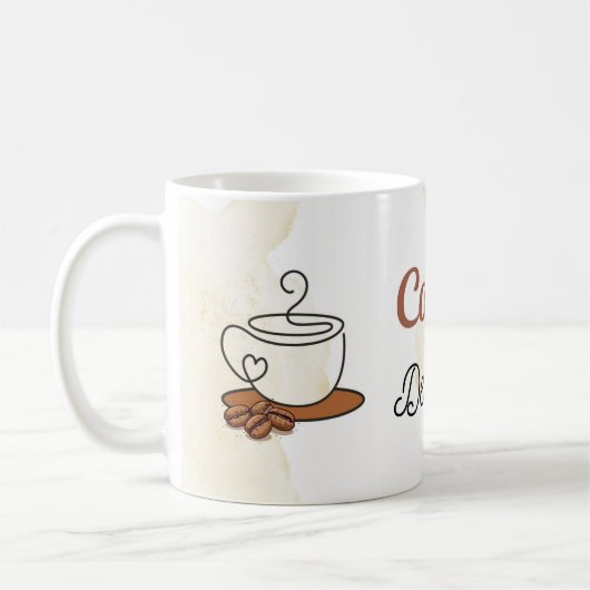 Coffee First Decisions Later Mug コーヒーマグカップ (左)