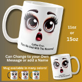 Coffee First, Fabulous Eyes Funny Face コーヒーマグカップ
