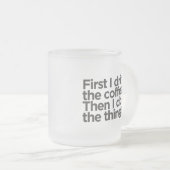 Coffee First Frosted Glass Mug フロストグラスマグカップ (正面右)