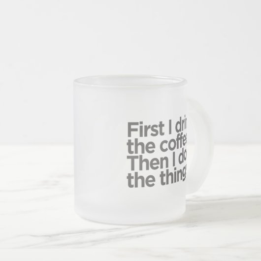Coffee First Frosted Glass Mug フロストグラスマグカップ (正面右)