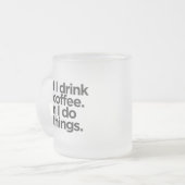 Coffee First Frosted Glass Mug フロストグラスマグカップ (正面左)