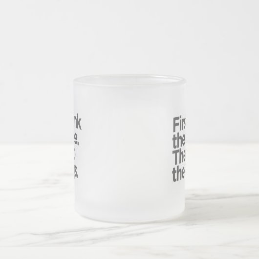 Coffee First Frosted Glass Mug フロストグラスマグカップ (中央)