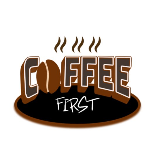 Coffee First – Funny Coffee Lover Typography Desig Tシャツ