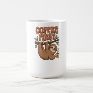 Coffee First Funny Sloth Mug コーヒーマグカップ