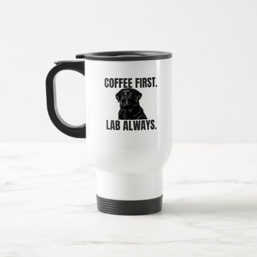 Coffee First. Lab Always. – Black Labrador Coffee トラベルマグ (左)