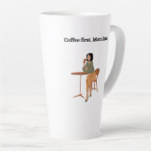 Coffee First. Mom Later Mug  カフェラテマグ (右アングル)