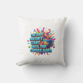 Coffee First Morning Sticker クッション