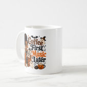 Coffee First Music Later ハロウィン コーヒーマグカップ (正面左)