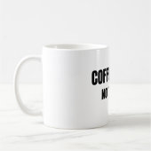 Coffee First No Talking Funny Mug Morning Humor コーヒーマグカップ (左)