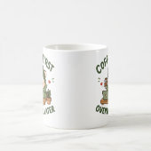 Coffee First Overthink Later Cute Bear Mug コーヒーマグカップ (中央)