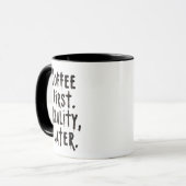 Coffee First Reality Later coffee Mug マグカップ (正面左)