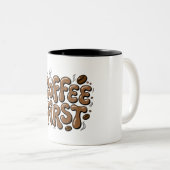 Coffee First Retro Bubble Typography Mug ツートーンマグカップ (正面右)