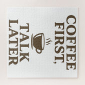 Coffee First Talk Later Vintage Coffee Lover  ジグソーパズル (横)