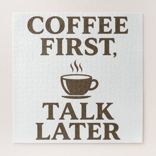 Coffee First Talk Later Vintage Coffee Lover  ジグソーパズル (縦)