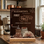 Coffee First Then Everything Else Kitchen Rule アクリルサイン
