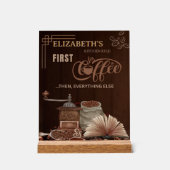 Coffee First Then Everything Else Kitchen Rule アクリルサイン (正面)