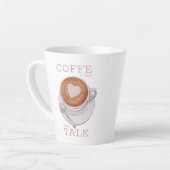 Coffee First Then Talk – Funny Morning Coffee Mug  カフェラテマグ (左アングル)