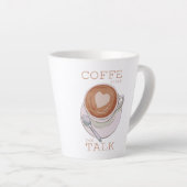 Coffee First Then Talk – Funny Morning Coffee Mug カフェラテマグ (右アングル)