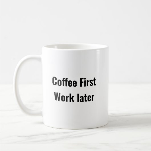 Coffee First Workの後 – やる気を起こさせる Mag コーヒーマグカップ (左)