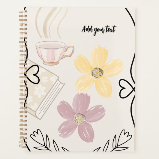 Coffee & Flowers Planner for Book Lovers プランナー手帳 (正面)