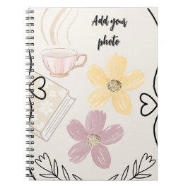 Coffee & Flowers Spiral Notebook for Book Lovers ノートブック