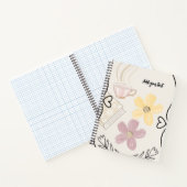 Coffee & Flowers Spiral Notebook for Book Lovers ノートブック (内部)