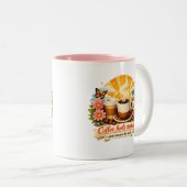 Coffee Fuels Creativity – InspiTwo-Tone Mug, 11 oz ツートーンマグカップ (正面右)